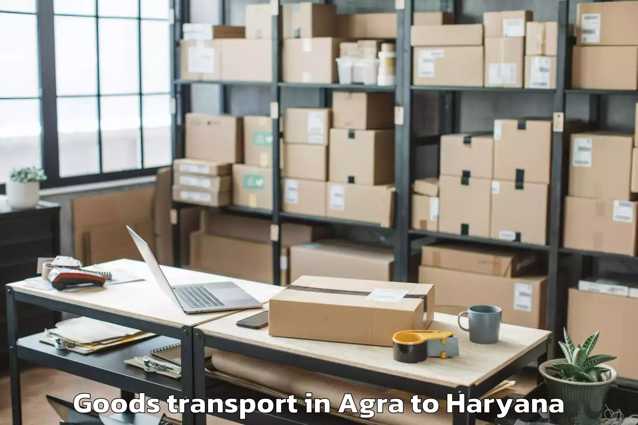 Easy Agra to Gharaunda Goods Transport Booking